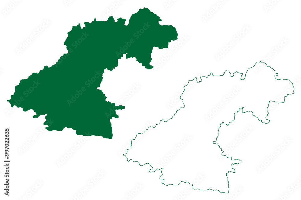 Ratlam district (Madhya Pradesh State, Ujjain division, Republic of India) map vector illustration, scribble sketch Ratlam map Ratlam district (Madhya Pradesh State, Ujjain division, Republic of India) map vector illustration, scribble sketch Ratlam map