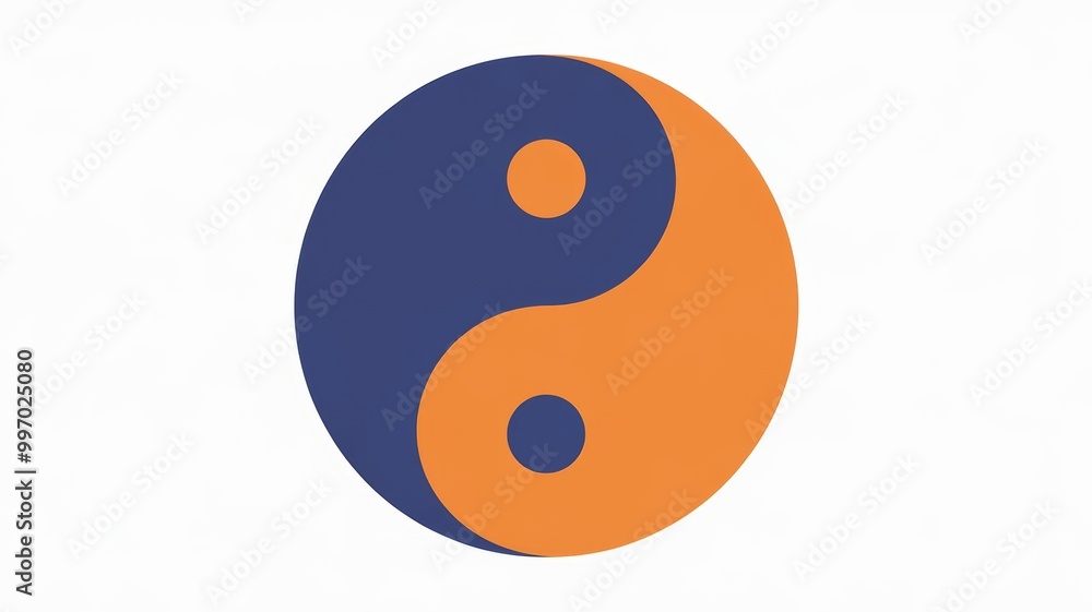A circular symbol featuring a dark and light swirl design with two dots, symbolizing balance and harmony in duality. A circular symbol featuring a dark and light swirl design with two dots, symbolizing balance and harmony in duality.