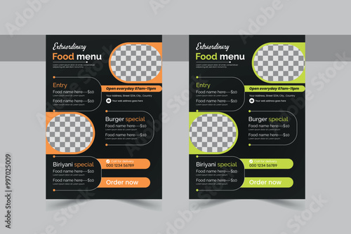 Food Flyer Template design Restaurant food menu