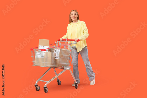 Female online store seller ...