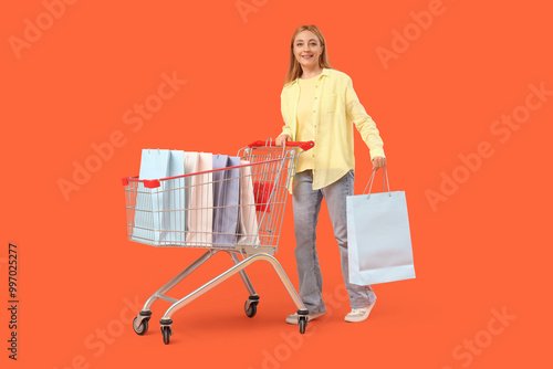Female online store seller ...