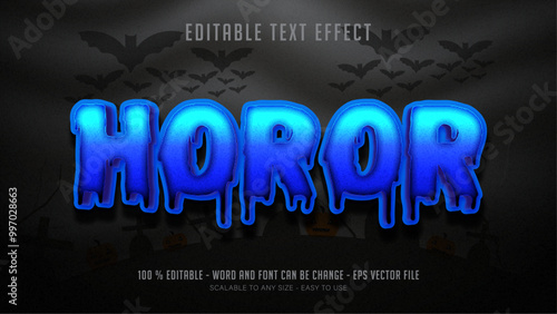 horor editable text effect