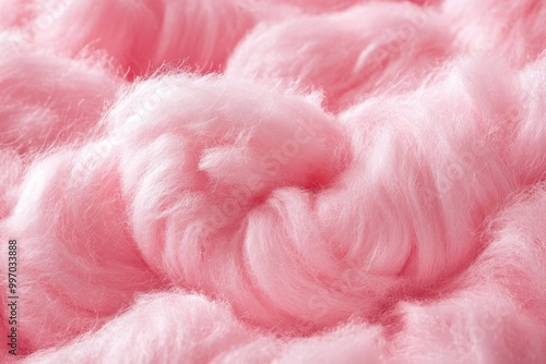 With a tilted angle, a fluffy pink cotton candy cloud background texture