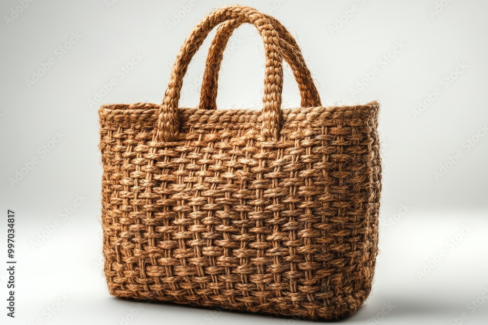 A bag made from natural materials. Generative AI A bag made from natural materials. Generative AI