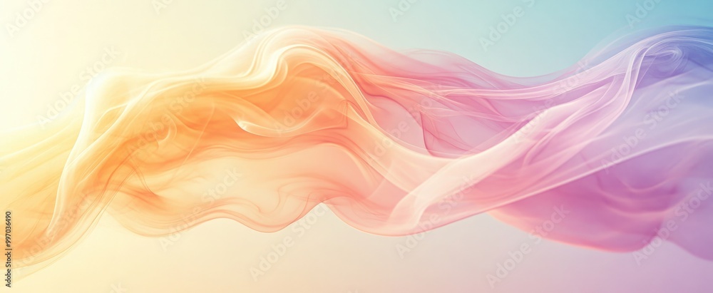 Fototapeta premium Abstract Colorful Smoke Art Ethereal Gradient Smoke Flow