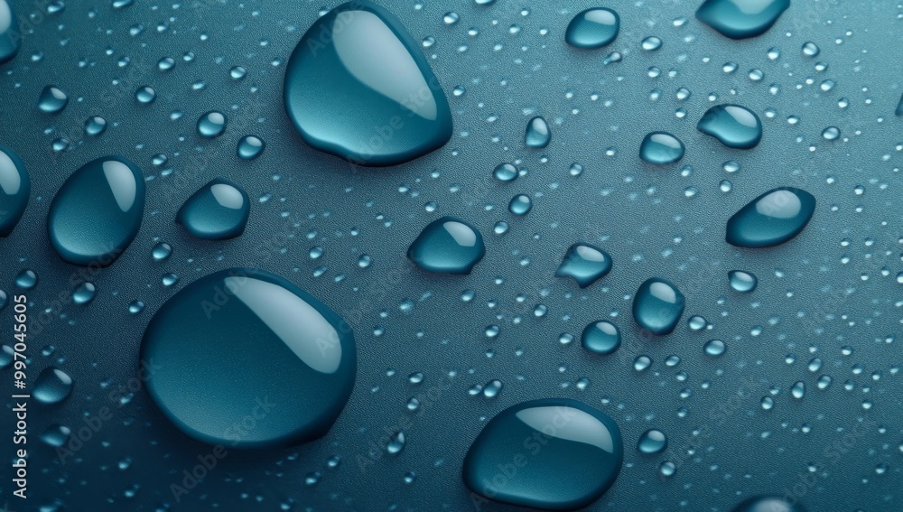 Close-Up Of Raindrops On A Glass Window Close-Up Of Raindrops On A Glass Window