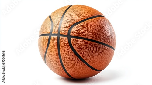 Wallpaper Mural A basketball isolated on a white background, with a clipping path to remove the background. The basketball is in full depth of field, so all parts of it are in focus. Torontodigital.ca