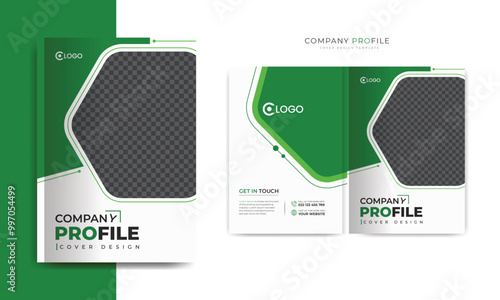 Company Profile Template or Brochure Cover Design and Annual Report