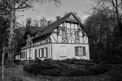 Wallpaper Mural outbuilding of the historic palace in Obrzycko during autumn Torontodigital.ca