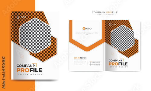 Company Profile Template or Brochure Cover Design and Annual Report
