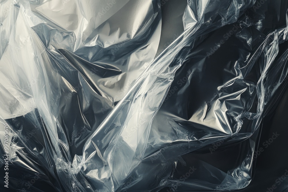 Distorted plastic wrap texture, with stretched sections revealing underlying shapes Distorted plastic wrap texture, with stretched sections revealing underlying shapes