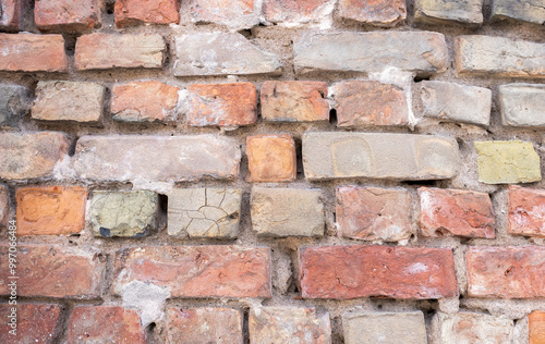 brick wall with multiple colors texture