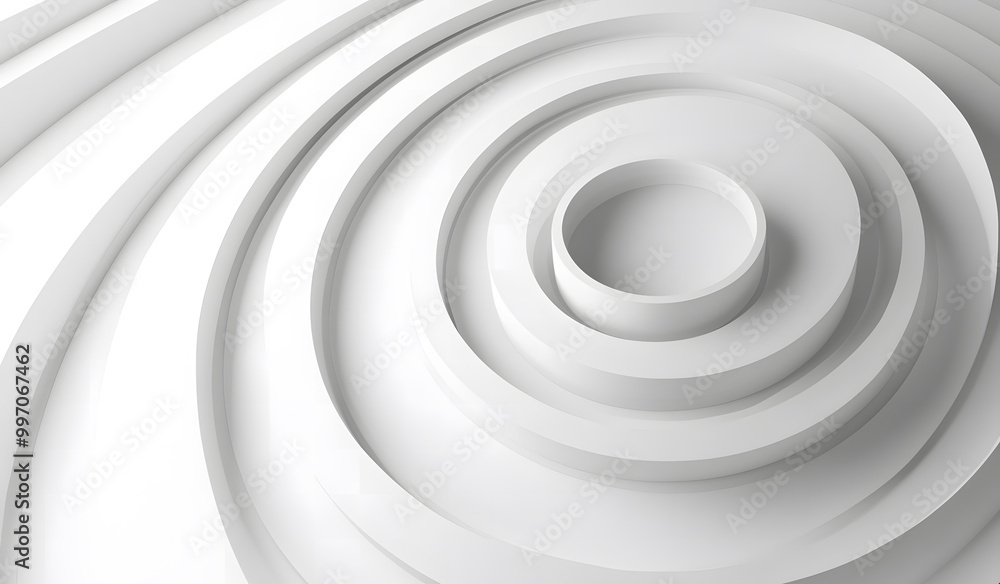 Abstract Minimalist White Circular Shapes on a Light Background design Abstract Minimalist White Circular Shapes on a Light Background design