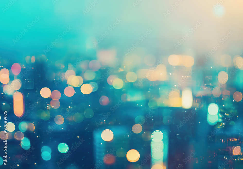 Cidade grande desfocada à noite com luzes brilhantes e bokeh artístico em tons de azul e roxo, criada com IA generativa. Cidade grande desfocada à noite com luzes brilhantes e bokeh artístico em tons de azul e roxo, criada com IA generativa.