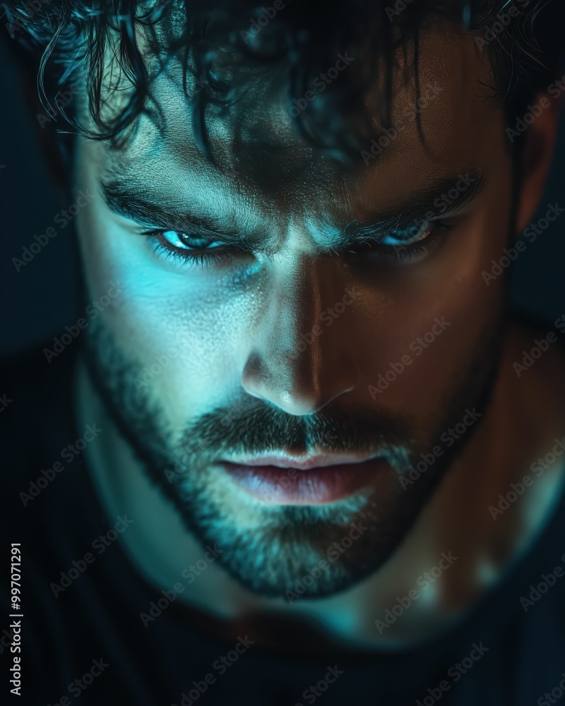 Intense Gaze of a Mysterious Man Intense Gaze of a Mysterious Man