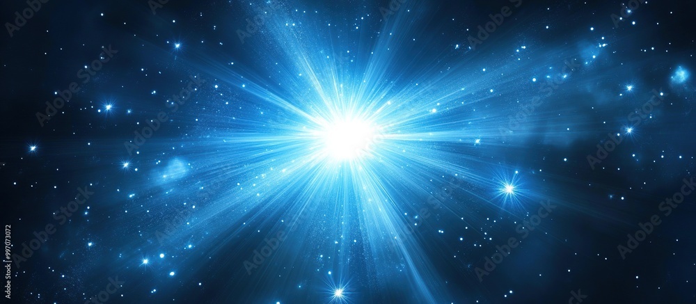 Glowing Light in a Starry Night Sky Glowing Light in a Starry Night Sky