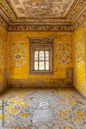 The marble frescoes of Etimad Ud Doulah's tomb, built in 1628, have stones laid in pietra dura. photo