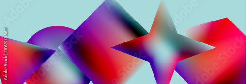 Fluid color geometric shapes abstract background. Vector Illustration For Wallpaper, Banner, Background, Card, Book Illustration, landing page