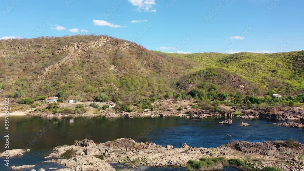 Rio São Francisco em Piranhas e Canindé do São Francisco no Brasil Rio São Francisco em Piranhas e Canindé do São Francisco no Brasil
