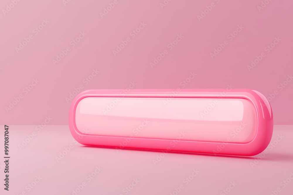 A 3D illustration of a pink web search bar on a pink background, highlighting digital technology and interface design. A 3D illustration of a pink web search bar on a pink background, highlighting digital technology and interface design.