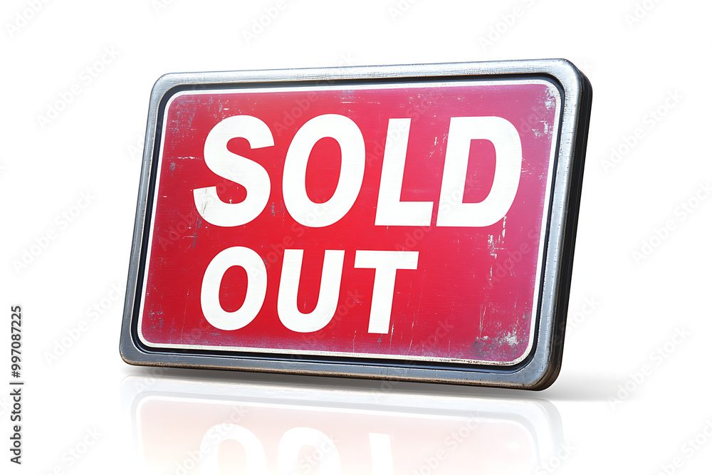 a plate with an inscription SOLD OUT , symbolizing unavailable products or tickets due to high demand. a plate with an inscription SOLD OUT , symbolizing unavailable products or tickets due to high demand.