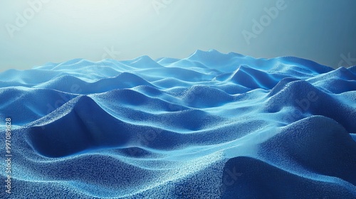 Blue surface with bumps and hills