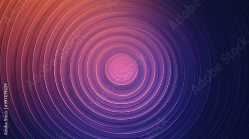 A series of concentric circles with a gradient color transition