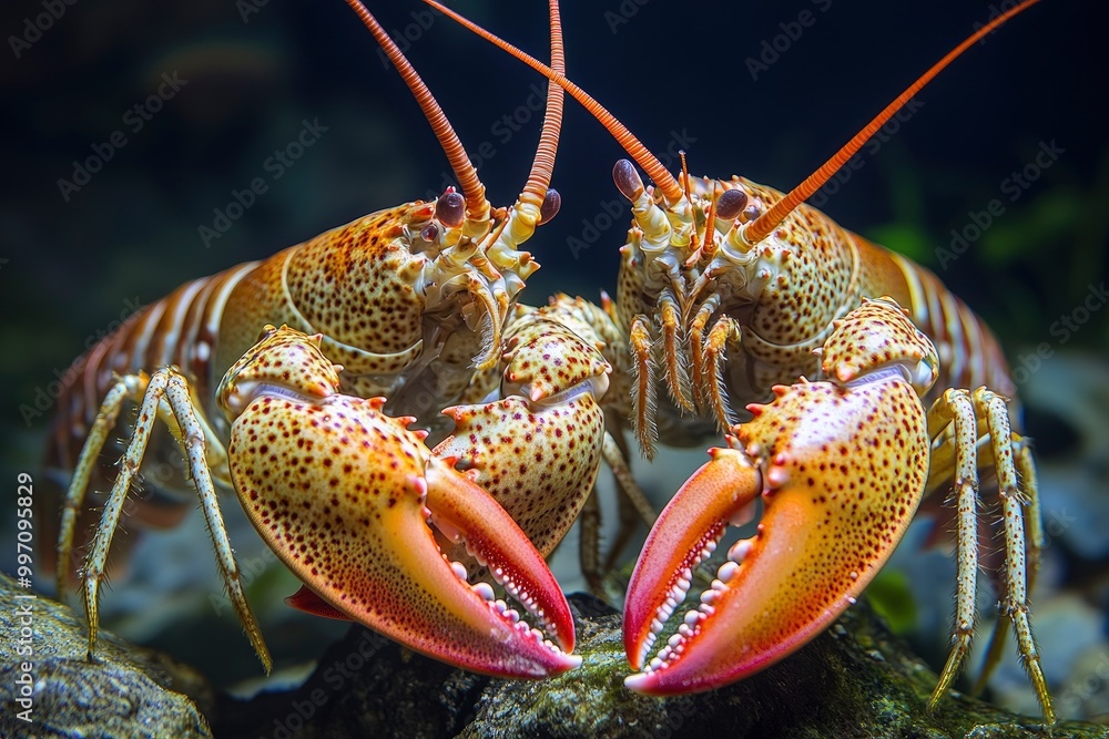 Crested lobsters form a family (Nephropidae, sometimes also Homaridae) from large marine crustaceans. They are important as animals, business, and food - generative ai Crested lobsters form a family (Nephropidae, sometimes also Homaridae) from large marine crustaceans. They are important as animals, business, and food - generative ai