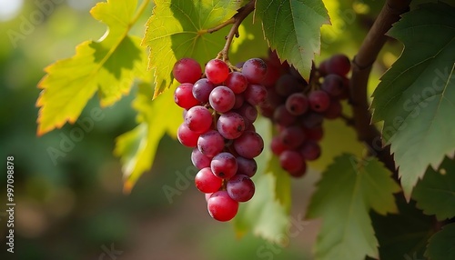 red grapes on vine