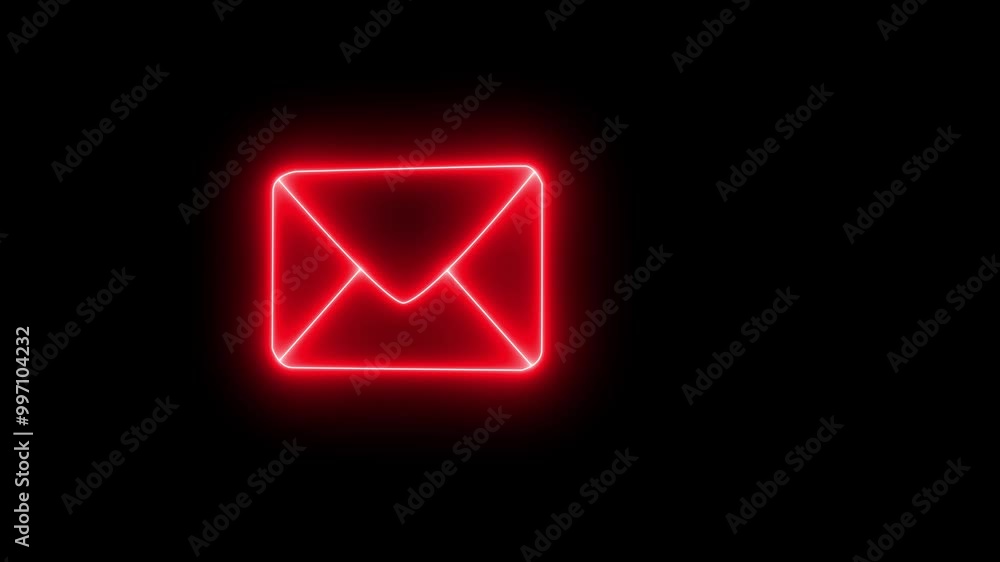 neon mail envelope icon animated on black background. glowing neon Mail envelope, Glowing animated Message symbol , incoming mail, neon mail envelope icon animated on black background. glowing neon Mail envelope, Glowing animated Message symbol , incoming mail,