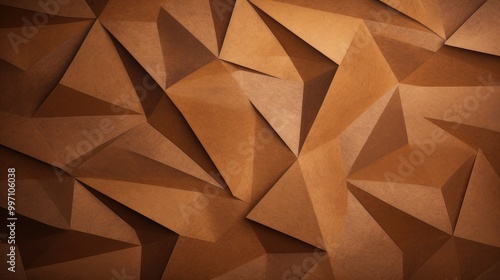 crumpled craft paper in geometric polygonal style