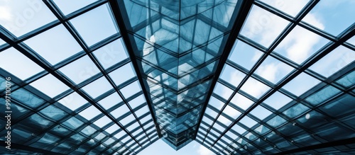 Modern Architecture Skylight with Geometric Pattern