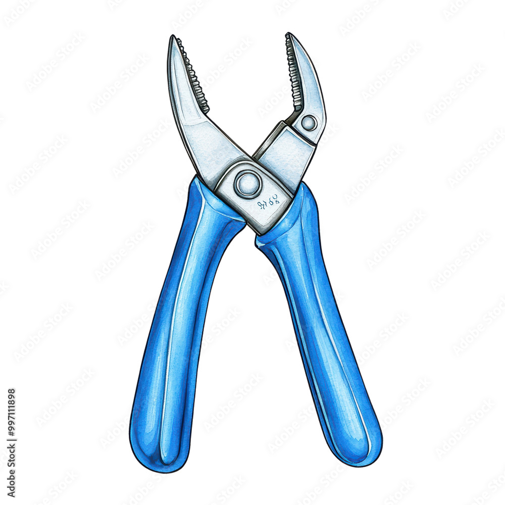 Blue gardening shears, efficient for pruning plants isolated on transparent background. Blue gardening shears, efficient for pruning plants isolated on transparent background.