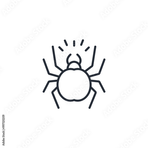 Spider icon. vector.Editable stroke.linear style sign for use web design,logo.Symbol illustration.