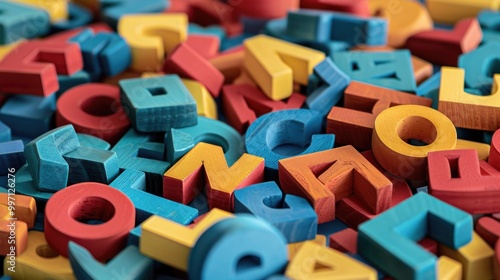 Wooden letters spell out words in this colorful ABC game. When it's game over, the letters remain scattered, adding to the challenge and visual appeal.