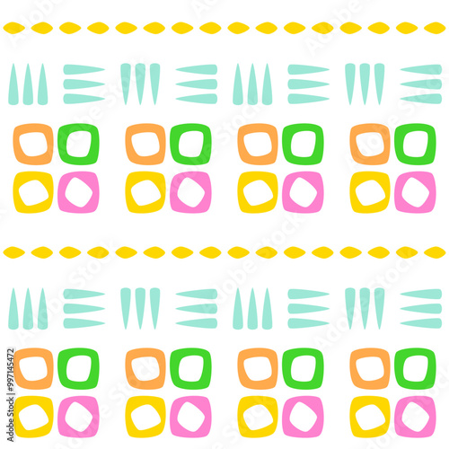 Happy colors seamless pattern tiles