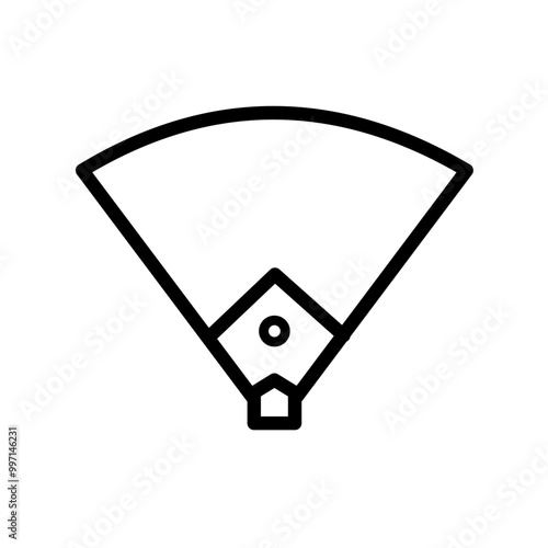 baseball field - vector icon