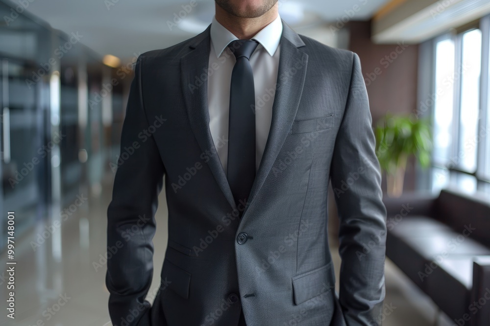 business people and office concept happy smiling businessman in dark grey suit business people and office concept happy smiling businessman in dark grey suit