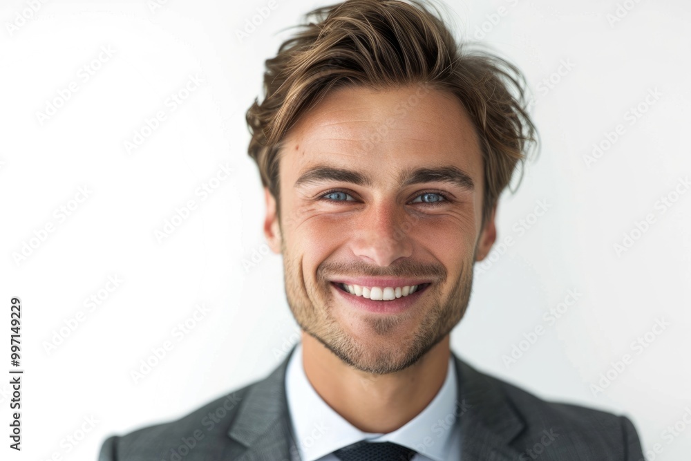Portrait of a smiling young business man isolated on white background Portrait of a smiling young business man isolated on white background