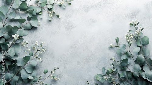 A serene background featuring eucalyptus leaves and soft textures, perfect for nature-themed designs and calming aesthetics.
