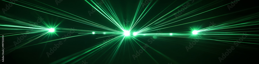 Green Laser Light Beams in Dark design Green Laser Light Beams in Dark design
