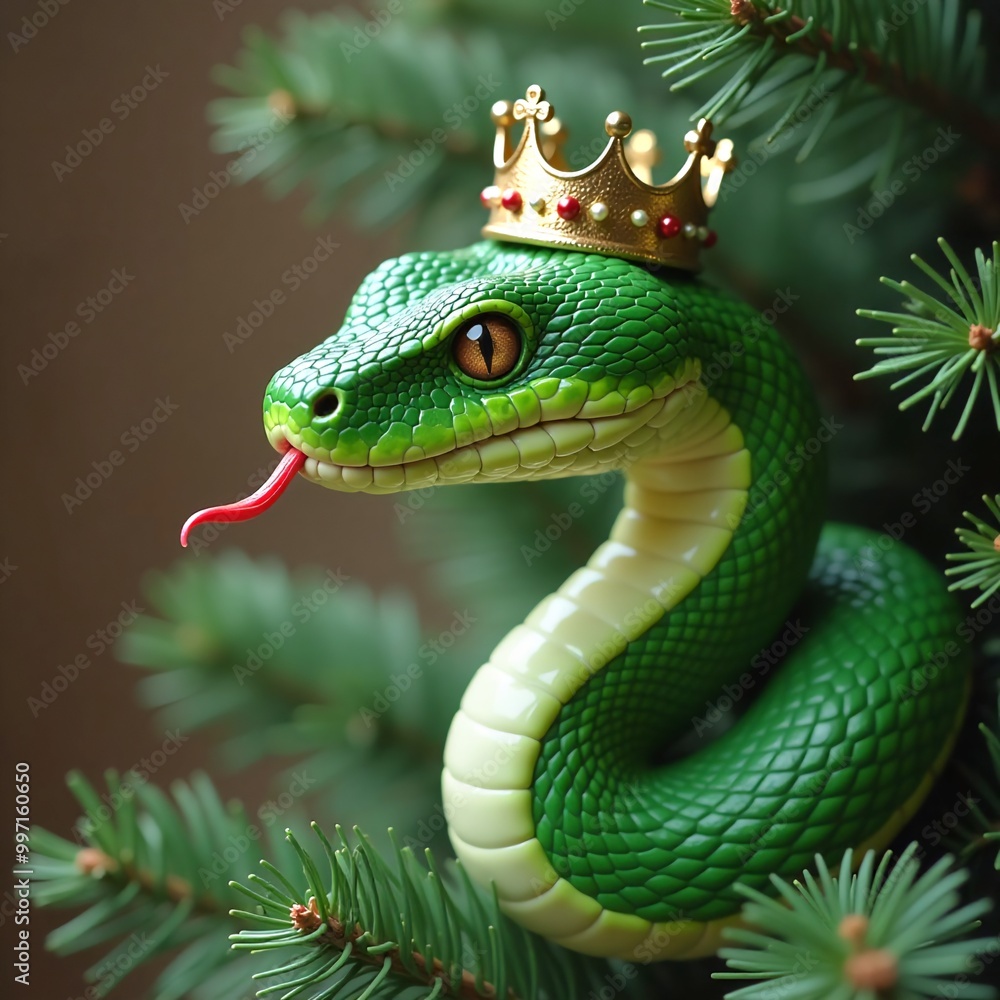 Fototapeta premium green dragon on red background