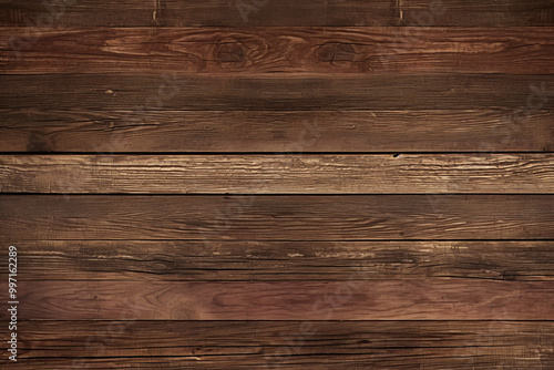 Horizontal planks showcase a weathered texture with rich brown hues and natural imperfections adding warmth and character to any composition