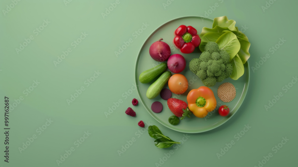 World Vegan Day vegetables and fruits assortment World Vegan Day vegetables and fruits assortment