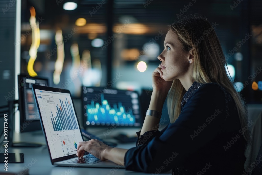 Female businesswoman leading online hybrid conference and virtual training. Female businesswoman leading online hybrid conference and virtual training.