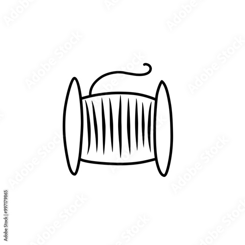 hand drawn thread spool