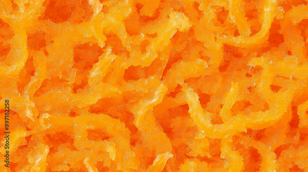 a close-up, top-down view of mandarin zest spread across the entire frame, filling the image with its vibrant orange color and finely grated texture a close-up, top-down view of mandarin zest spread across the entire frame, filling the image with its vibrant orange color and finely grated texture