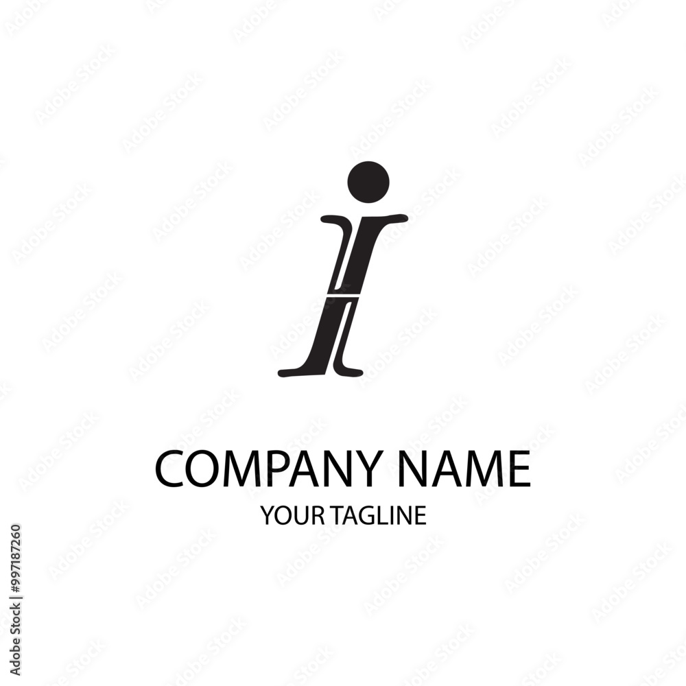 letter i logo template is unique and simple letter i logo template is unique and simple