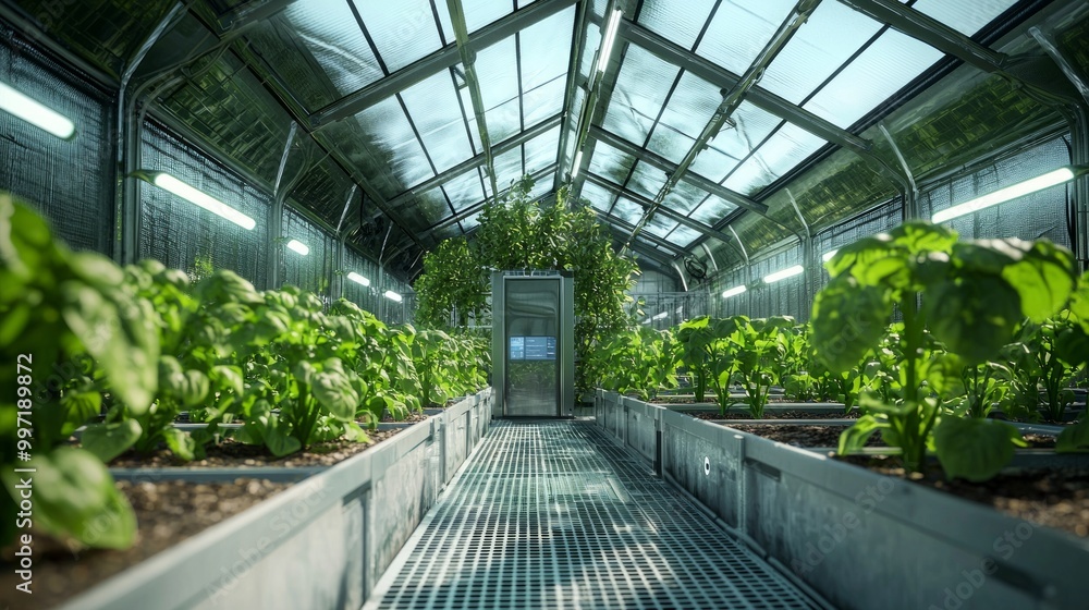 Futuristic Smart Greenhouse with Automated Plant Growth Systems Futuristic Smart Greenhouse with Automated Plant Growth Systems