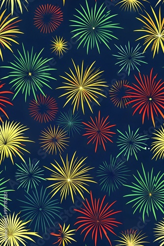 seamless pattern, new year, wallpaper, backgrounds, abstract, pattern, template, celebration, fireworks